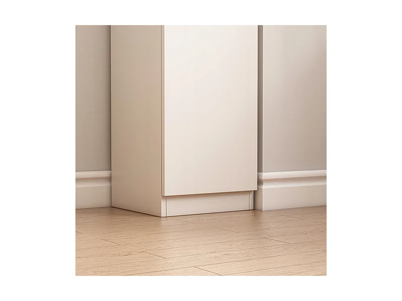 ÉTAGÈRE ARMOIRE BLANCHE MODERNE SUR PIED COLONNE HAUTE LOFT 2 PORTES 180 CM