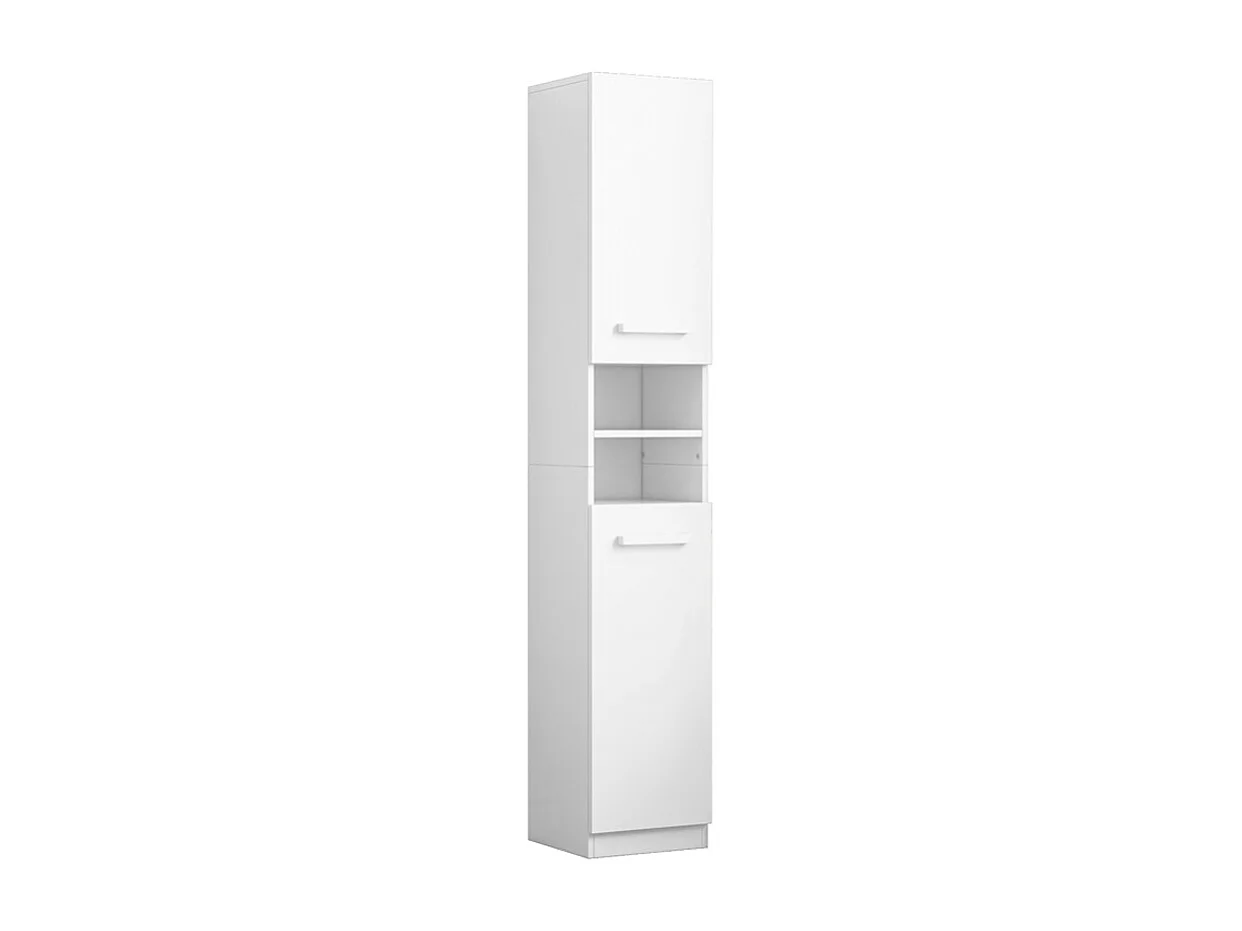 REGAL SCHRANK WEISS MODERN STEHEND HOHE SÄULE LOFT 2 TÜREN 180 CM