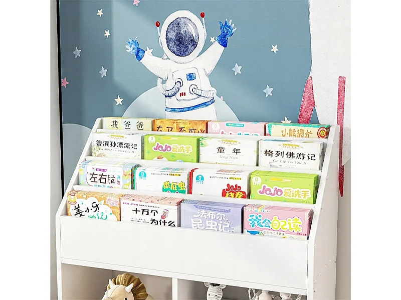 REGAL FÜR BÜCHER UND ZEITUNGEN FÜR KINDER SPIELZEUGSCHRANK STEHENDES BÜCHERREGAL
