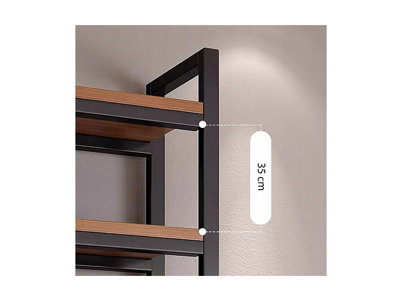 Regał stojący industrialny na książki metalowa rama duży szeroki loft 80 cm