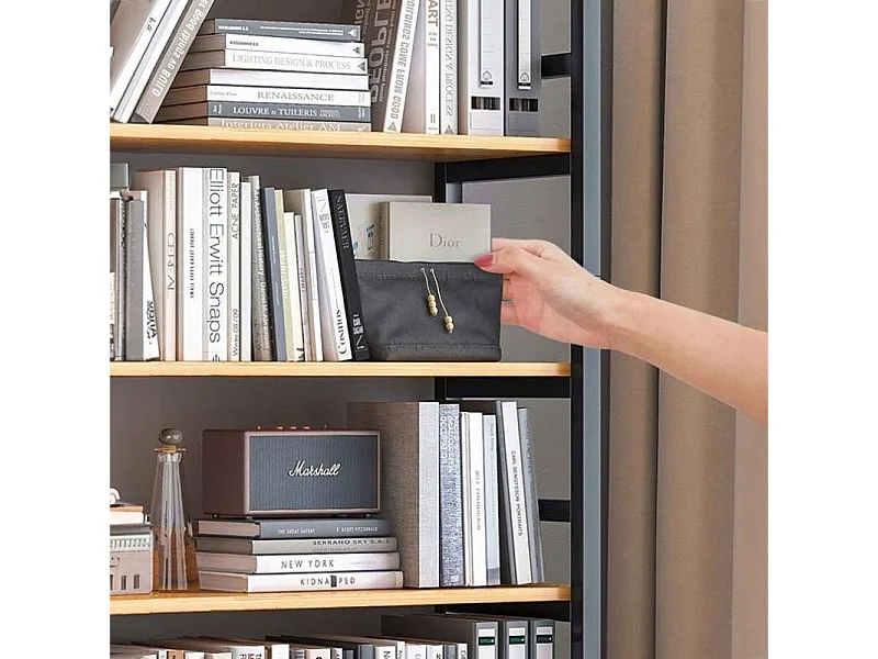 INDUSTRIELLES RUSTIKALES STEHREGAL 6 REGALBÖDEN BÜCHERTREPPE 174 CM