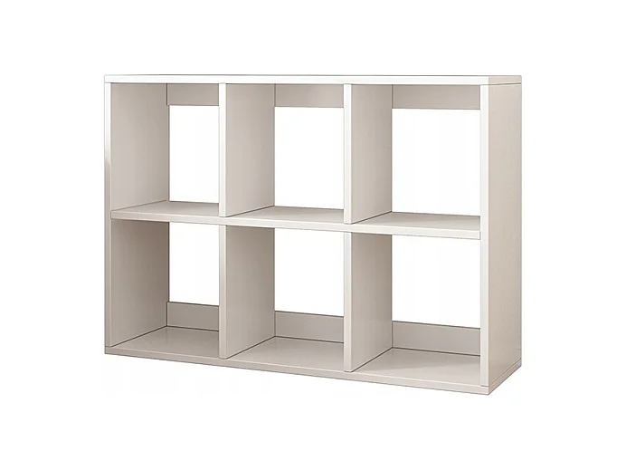 ÉTAGÈRE 6 ÉTAGÈRES POUR LIVRES BLANCHE ARMOIRE OUVERTE MODERNE LOFT 100x67x30 cm