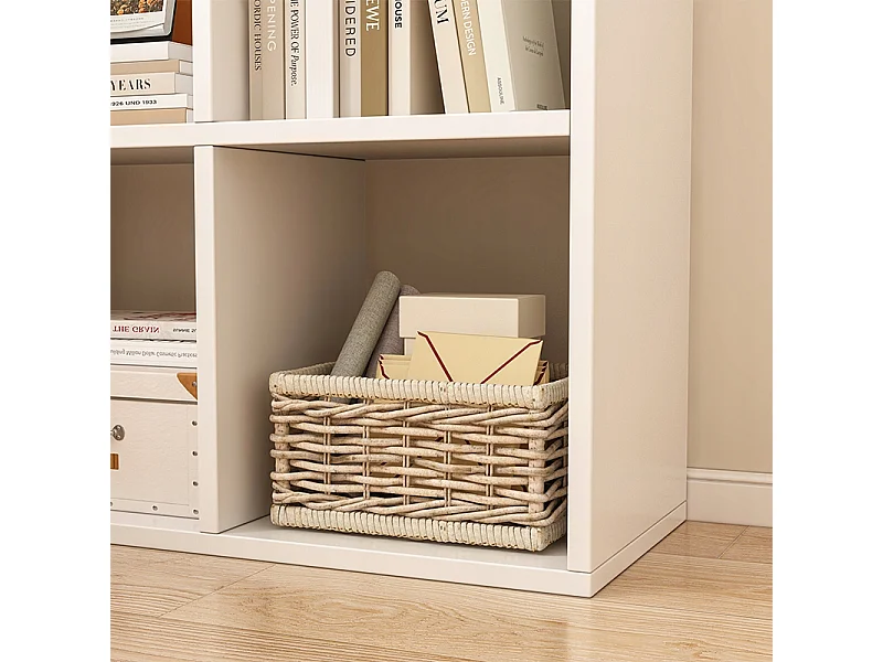 ÉTAGÈRE 6 ÉTAGÈRES POUR LIVRES BLANCHE ARMOIRE OUVERTE MODERNE LOFT 100x67x30 cm