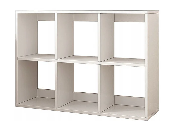 ÉTAGÈRE 6 ÉTAGÈRES POUR LIVRES BLANCHE ARMOIRE OUVERTE MODERNE LOFT 100x67x30 cm