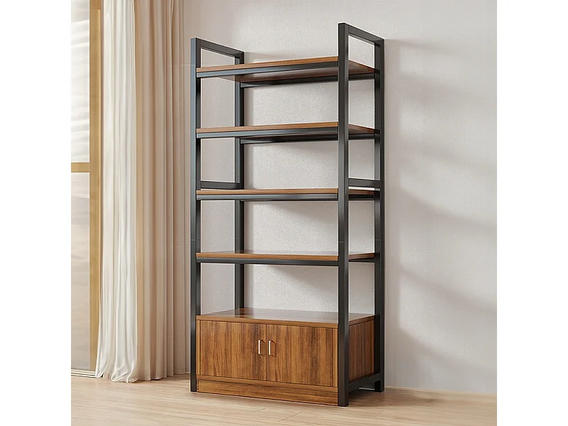 Regał industrialny stojący półka na książki loft 190 cm metalowa rama