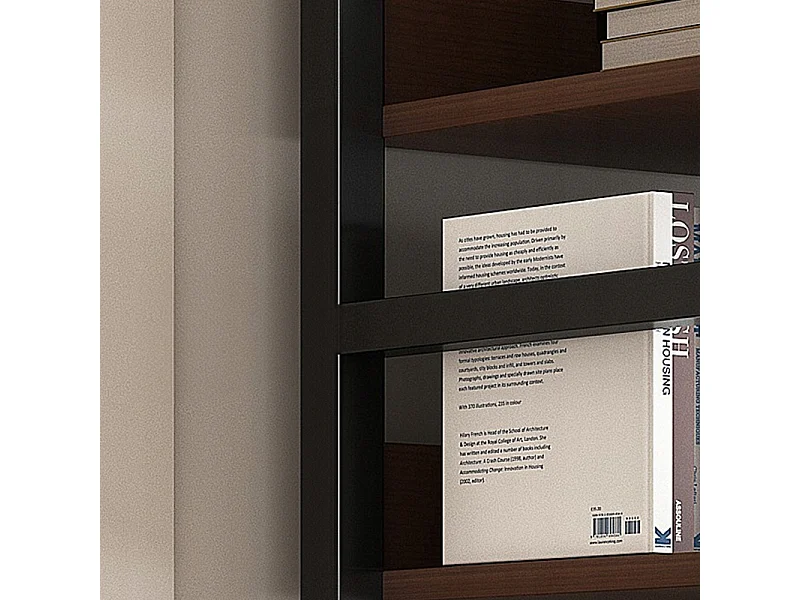 Regał industrialny stojący półka na książki loft 190 cm metalowa rama