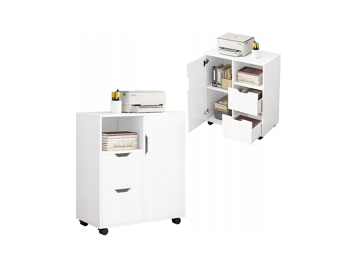 TABLE ARMOIRE SUR PIED SUPPORT POUR IMPRIMANTE ÉTAGÈRE MODERNE 3 ÉTAGÈRES 60 CM