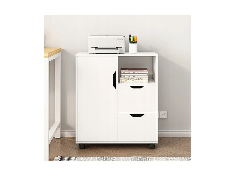 TABLE ARMOIRE SUR PIED SUPPORT POUR IMPRIMANTE ÉTAGÈRE MODERNE 3 ÉTAGÈRES 60 CM