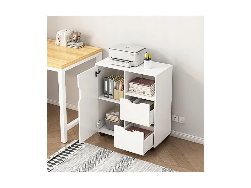 TABLE ARMOIRE SUR PIED SUPPORT POUR IMPRIMANTE ÉTAGÈRE MODERNE 3 ÉTAGÈRES 60 CM
