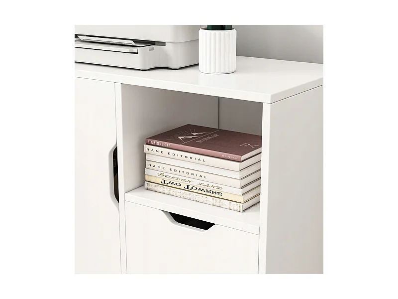 TABLE ARMOIRE SUR PIED SUPPORT POUR IMPRIMANTE ÉTAGÈRE MODERNE 3 ÉTAGÈRES 60 CM