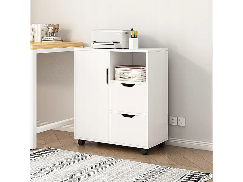 TABLE ARMOIRE SUR PIED SUPPORT POUR IMPRIMANTE ÉTAGÈRE MODERNE 3 ÉTAGÈRES 60 CM