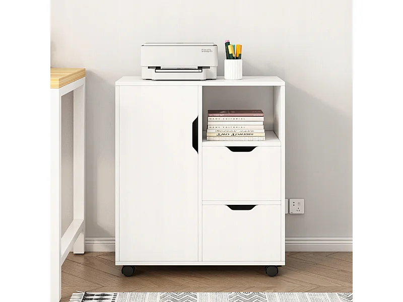 TABLE ARMOIRE SUR PIED SUPPORT POUR IMPRIMANTE ÉTAGÈRE MODERNE 3 ÉTAGÈRES 60 CM