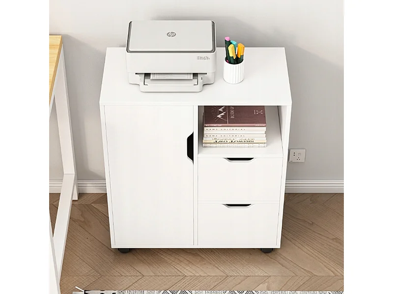 TABLE ARMOIRE SUR PIED SUPPORT POUR IMPRIMANTE ÉTAGÈRE MODERNE 3 ÉTAGÈRES 60 CM