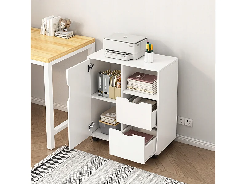 TABLE ARMOIRE SUR PIED SUPPORT POUR IMPRIMANTE ÉTAGÈRE MODERNE 3 ÉTAGÈRES 60 CM