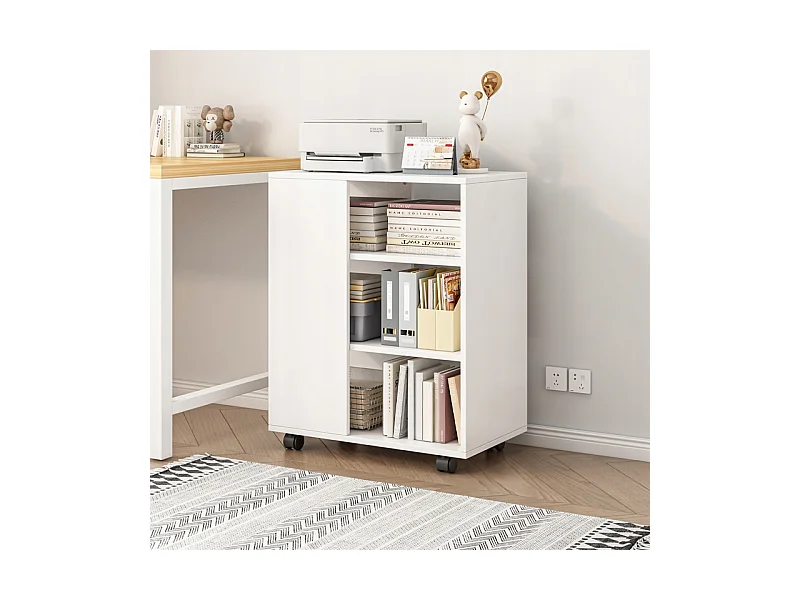 ARMOIRE MULTIFONCTIONNELLE TABLE POUR IMPRIMANTE ÉTAGÈRE MODERNE