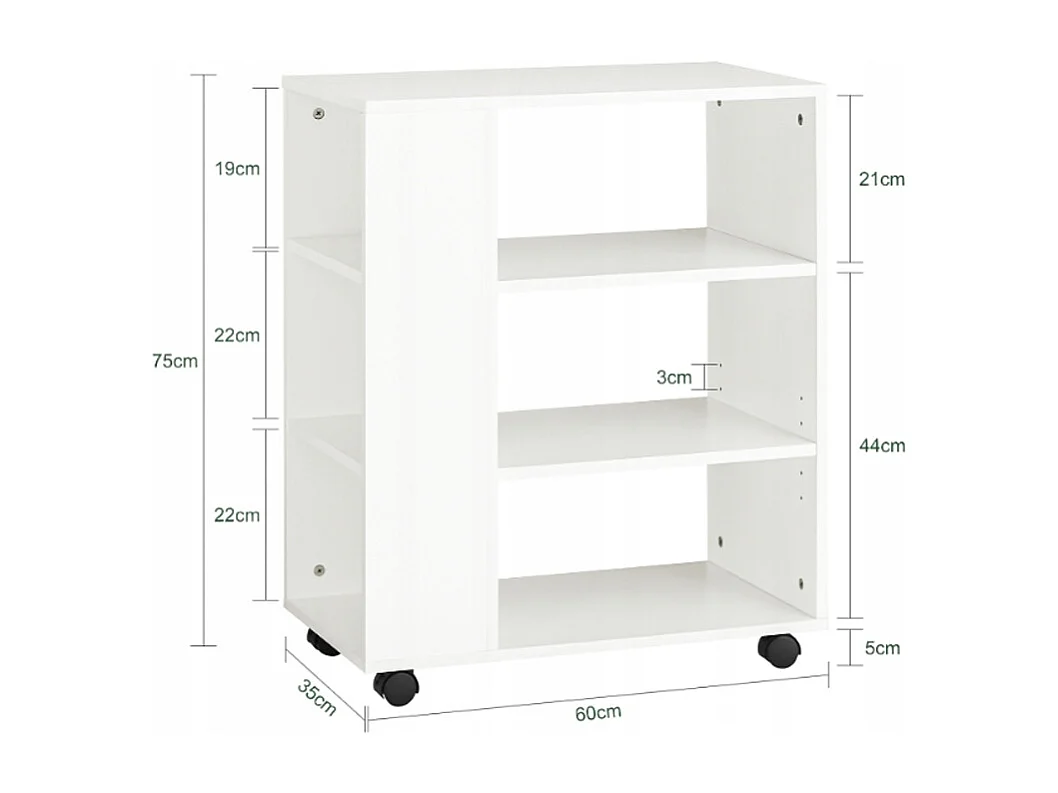ARMOIRE MULTIFONCTIONNELLE TABLE POUR IMPRIMANTE ÉTAGÈRE MODERNE