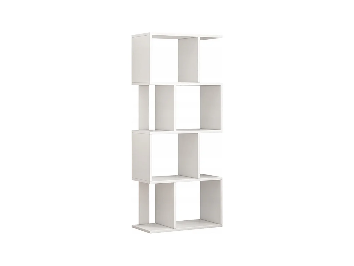 ÉTAGÈRE OUVERTE SUR PIED BLANCHE ÉTAGÈRE ARMOIRE BIBLIOTHÈQUE MODERNE LOFT 140 CM