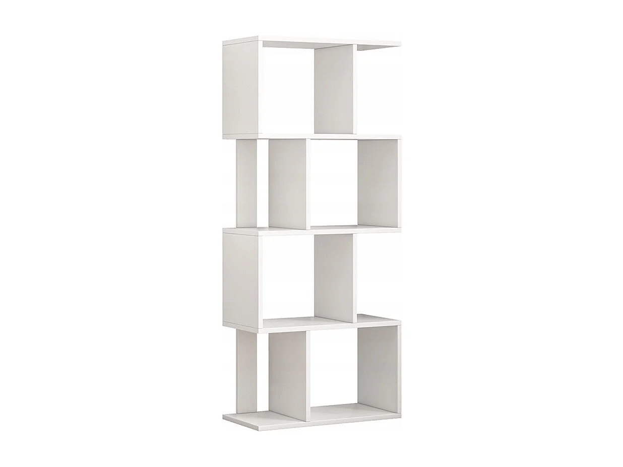 ÉTAGÈRE OUVERTE SUR PIED BLANCHE ÉTAGÈRE ARMOIRE BIBLIOTHÈQUE MODERNE LOFT 140 CM