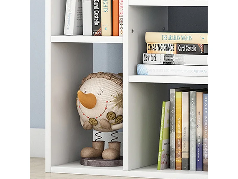 ÉTAGÈRE OUVERTE SUR PIED BLANCHE GRANDE ARMOIRE COMMODE LOFT SCANDINAVE 5 ÉTAGÈRES