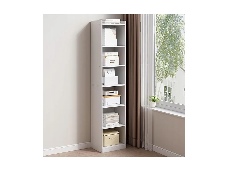 ÉTAGÈRE BLANCHE POUR LIVRES ÉTAGÈRES HAUTES SCANDINAVES COLONNE ARMOIRE LOFT