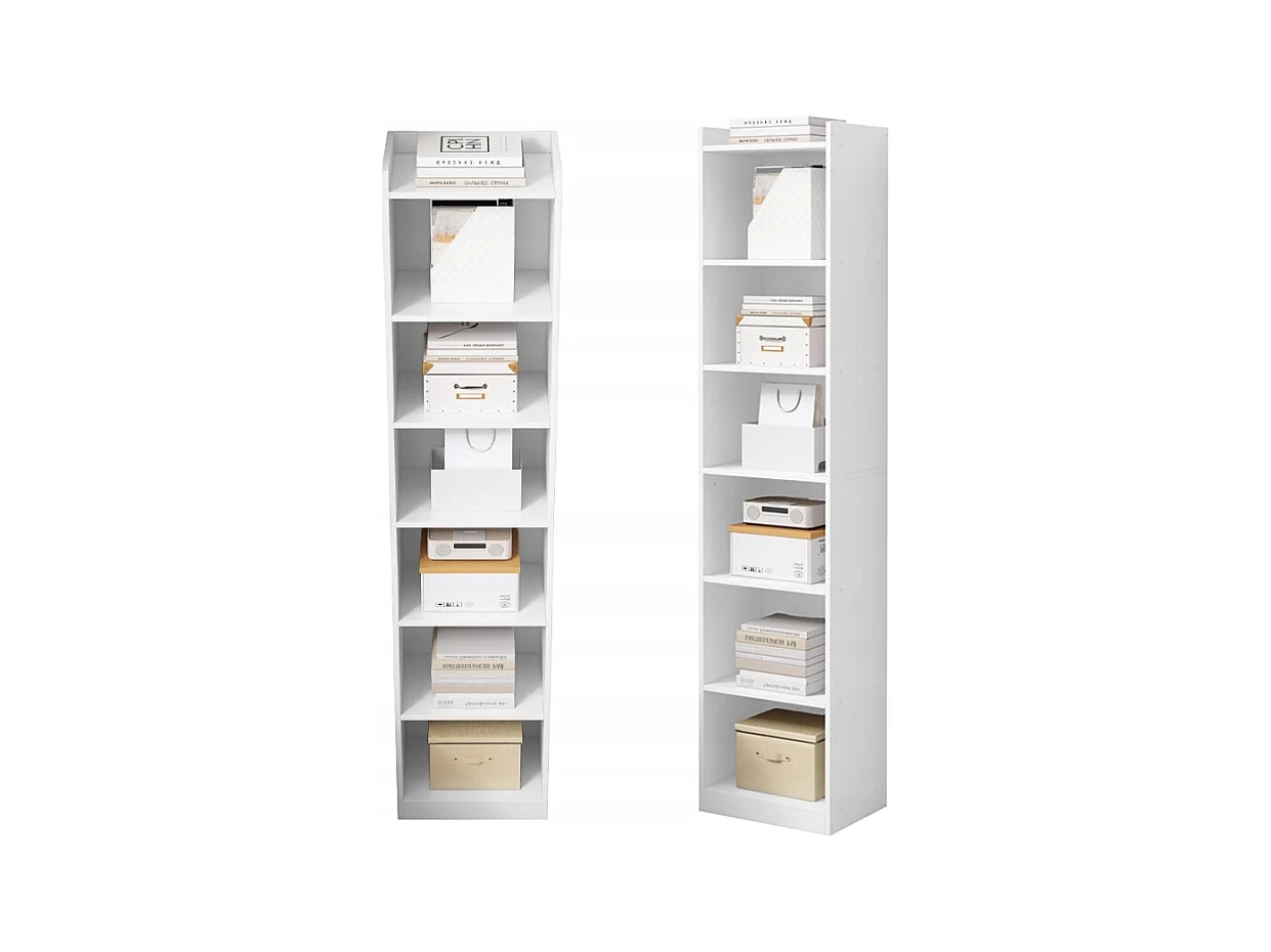 ÉTAGÈRE BLANCHE POUR LIVRES ÉTAGÈRES HAUTES SCANDINAVES COLONNE ARMOIRE LOFT