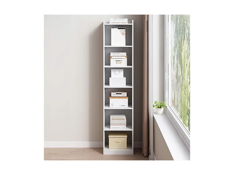 ÉTAGÈRE BLANCHE POUR LIVRES ÉTAGÈRES HAUTES SCANDINAVES COLONNE ARMOIRE LOFT