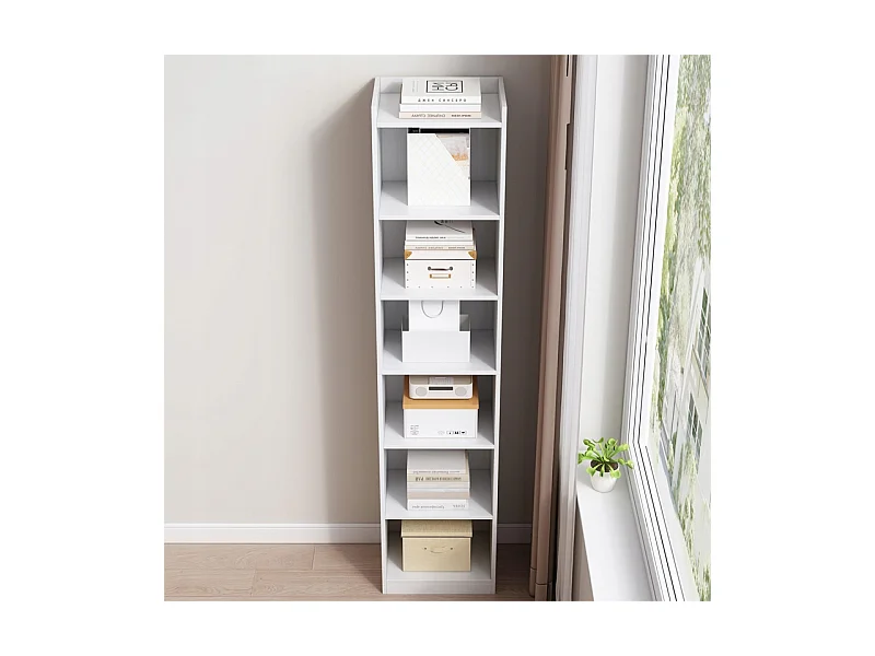 ÉTAGÈRE BLANCHE POUR LIVRES ÉTAGÈRES HAUTES SCANDINAVES COLONNE ARMOIRE LOFT