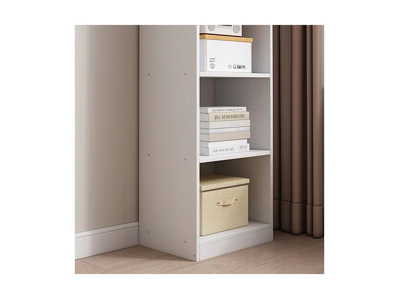 ÉTAGÈRE BLANCHE POUR LIVRES ÉTAGÈRES HAUTES SCANDINAVES COLONNE ARMOIRE LOFT