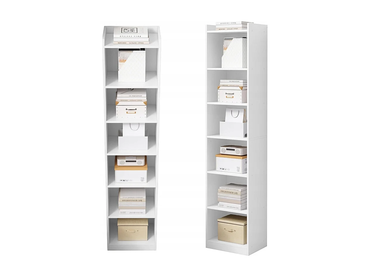 ÉTAGÈRE BLANCHE POUR LIVRES ÉTAGÈRES HAUTES SCANDINAVES COLONNE ARMOIRE LOFT