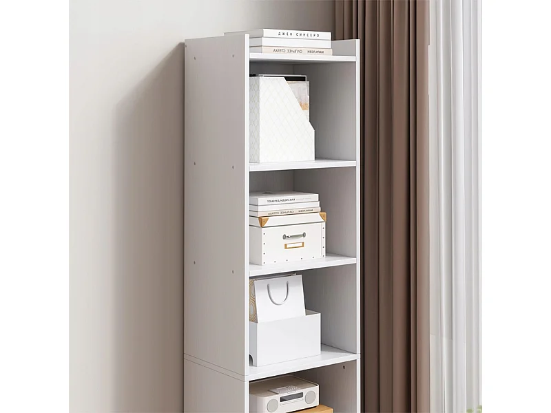 ÉTAGÈRE BLANCHE POUR LIVRES ÉTAGÈRES HAUTES SCANDINAVES COLONNE ARMOIRE LOFT