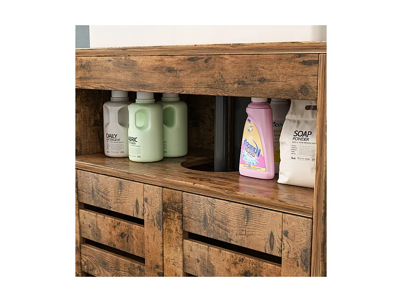 ARMOIRE DE SALLE DE BAINS À POSER SOUS LE LAVABO ÉVIER AVEC ÉTAGÈRES ÉTAGÈRE À PORTES 60 CM