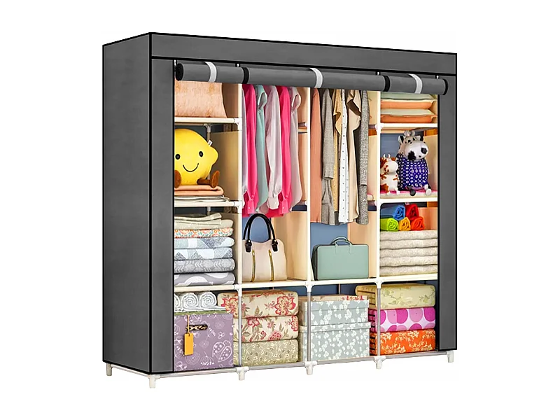 FALTBARER MATERIALSCHRANK FÜR TEXTILIEN XXL-GARDEROBE