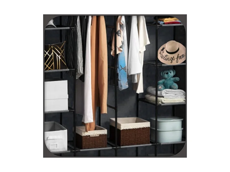 Armoire à vêtements pliable en tissu garde-robe xxl