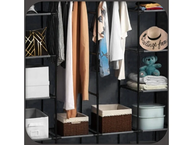 ARMADIO IN MATERIALE TESSILE PIEGHEVOLE GARDEROBA XXL