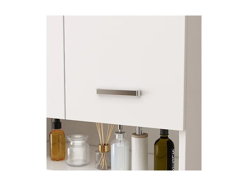 ARMOIRE DE SALLE DE BAIN SUSPENDUE AU MUR AU-DESSUS DE LA MACHINE À LAVER ÉTAGÈRES SPACIEUSES ÉTAGÈRE LOFT 64 CM