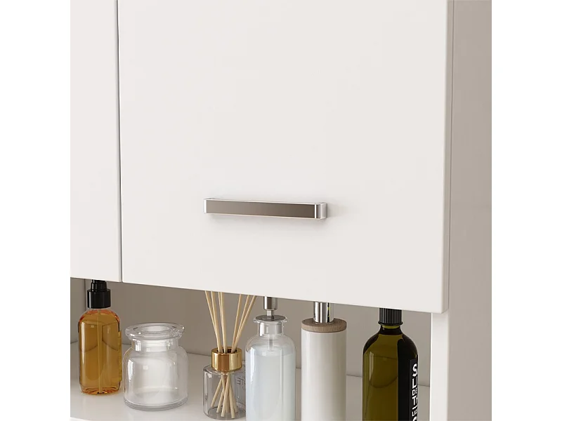 WANDHÄNGENDER BADEZIMMERSCHRANK ÜBER DER WASCHMASCHINE GERÄUMIGE REGALE LOFT-REGAL 64 CM