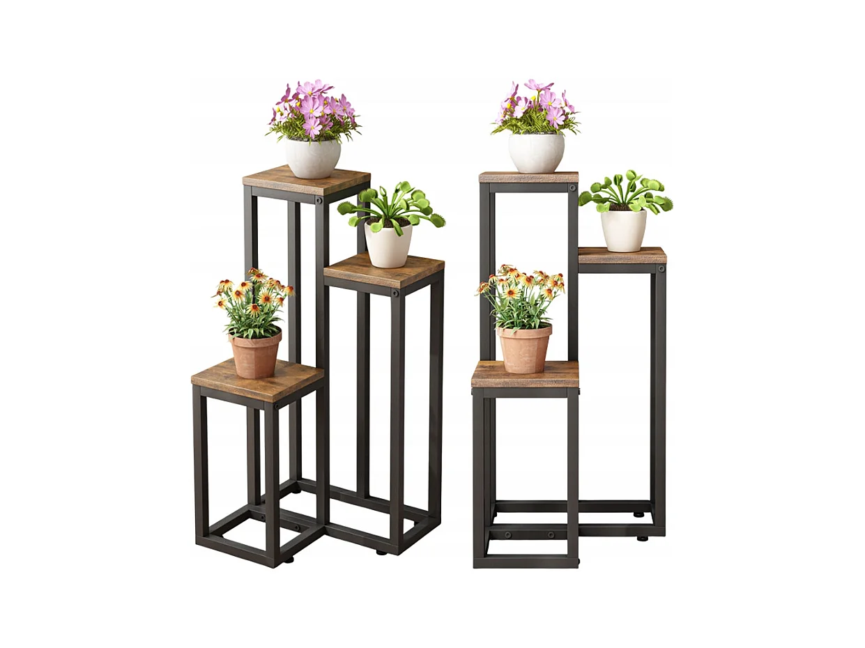 FLORAL METAL PLANT STAND FOR PLANTS FLOWERS RUSTIC CRAFT LOFT 67 CM