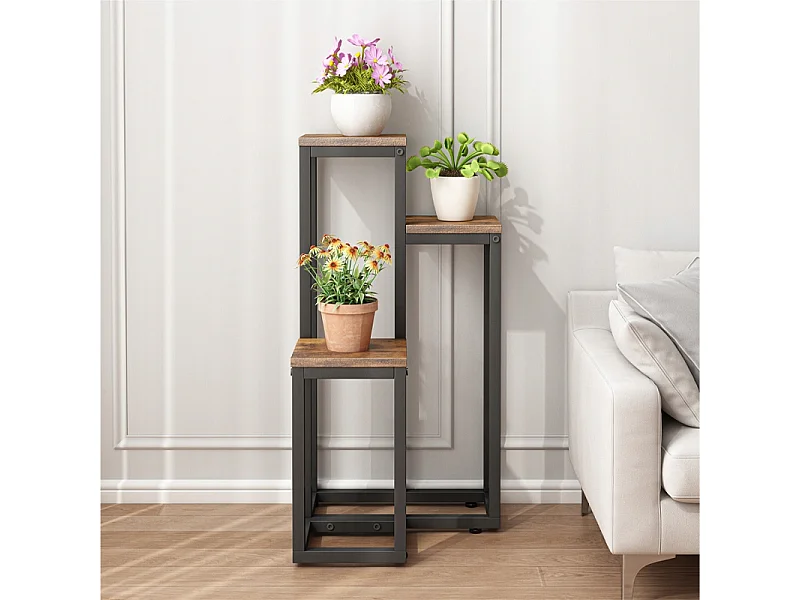 Kwietnik metalowy stojak na rośliny kwiaty rustykalny craft loft 67 cm