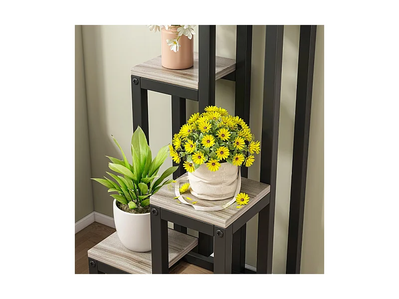 FLORAL METAL FLOWER STAND PLANT STAND 4 LEVELS STANDING SHELF LOFT