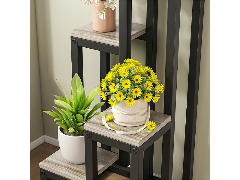 FLORAL METAL FLOWER STAND PLANT STAND 4 LEVELS STANDING SHELF LOFT