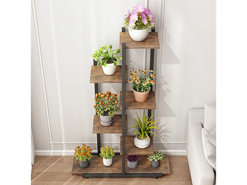 Floral stand pour plantes fleurs pots de fleurs étagère rustique étagères en bois