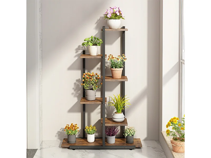Floral stand pour plantes fleurs pots de fleurs étagère rustique étagères en bois