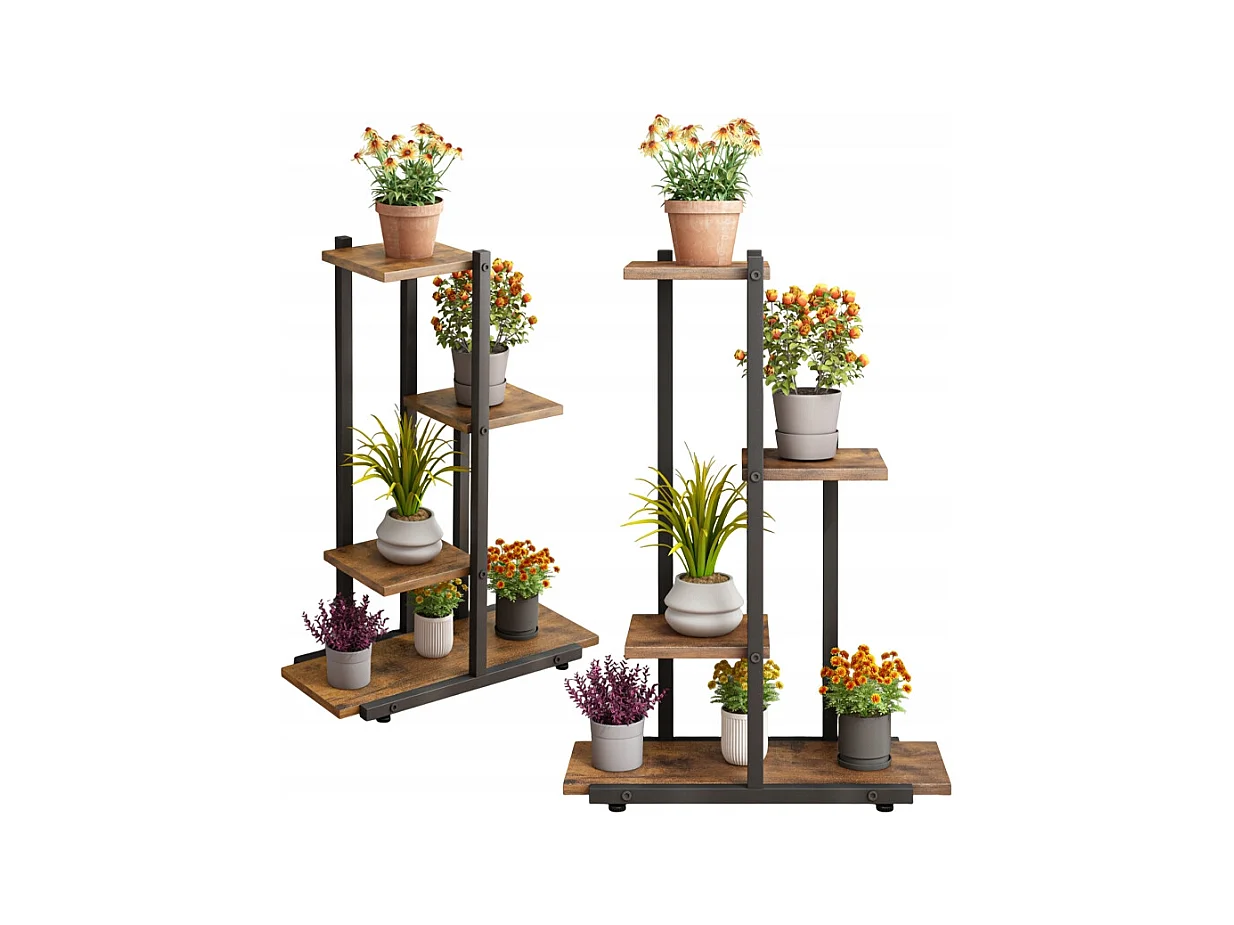 FLORAL STAND POUR PLANTES LOFT POTS DE FLEURS RUSTIQUE ÉTAGÈRE ÉTAGÈRES EN BOIS