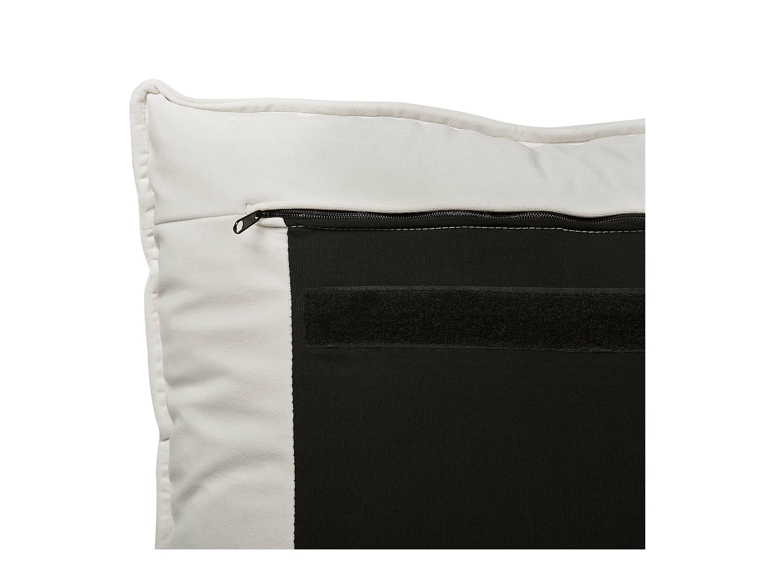 Lit à eau Velours BAJONNA 160 x 200 cm Blanc cassé