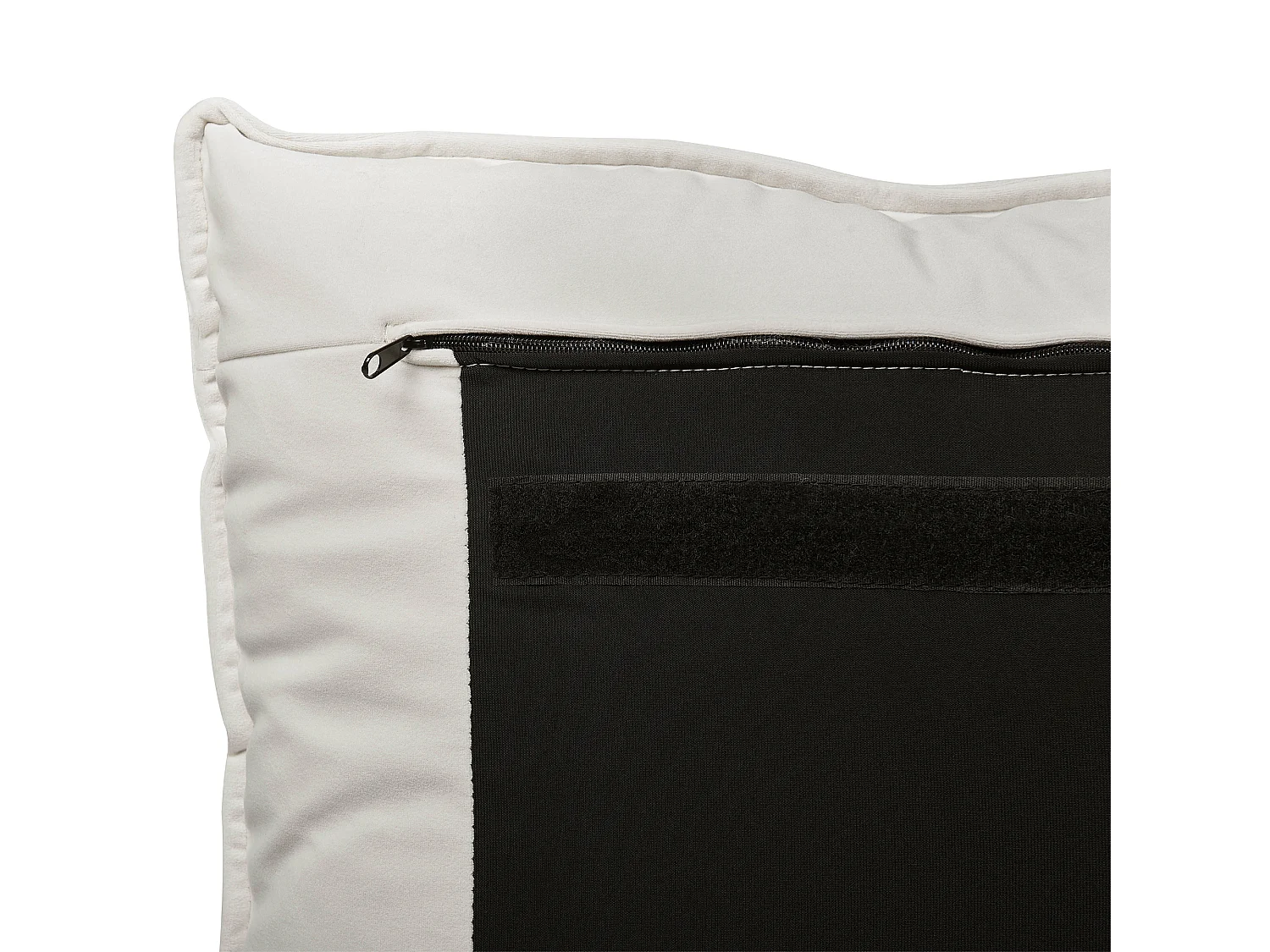 Lit à eau Velours BAJONNA 160 x 200 cm Blanc cassé