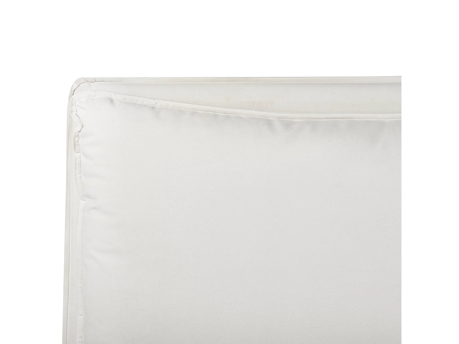 Lit à eau Velours BAJONNA 160 x 200 cm Blanc cassé