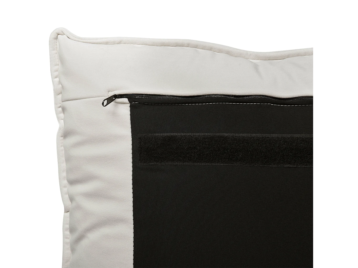 Lit à eau Velours BAJONNA 160 x 200 cm Blanc cassé