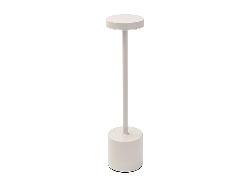 ML-Design Lampada da tavolo a LED senza fili con touch, Ø8x34,5 cm crema, lampadina da comodino dimmerabile in 3 colori, lume da scrivania, poldina