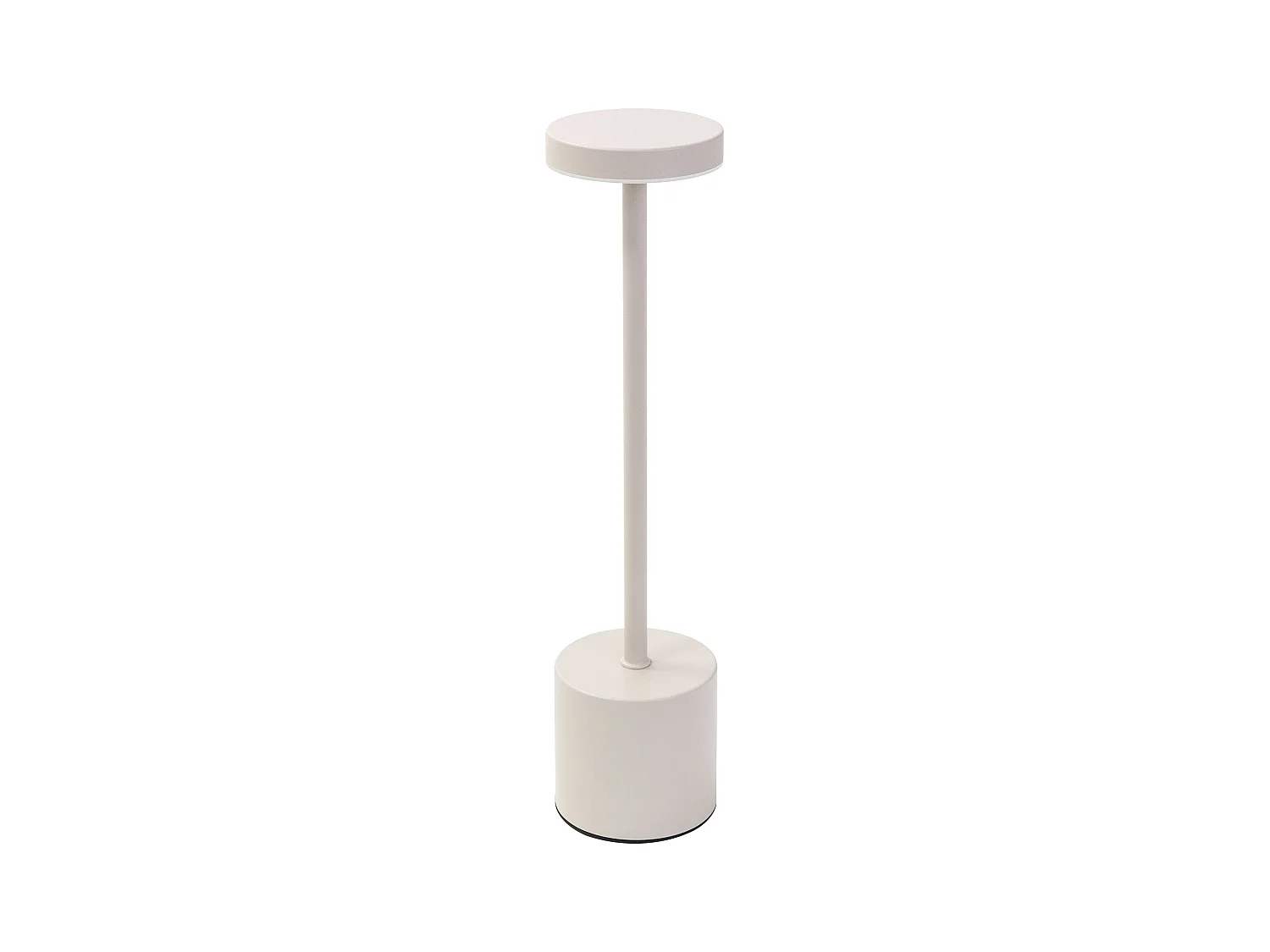 Lampe de table LED Ø8x34,5cm crème 3 couleurs d'intensité réglables capteur tactile batterie rechargeable USB-C éclairage de bureau sans fil portable