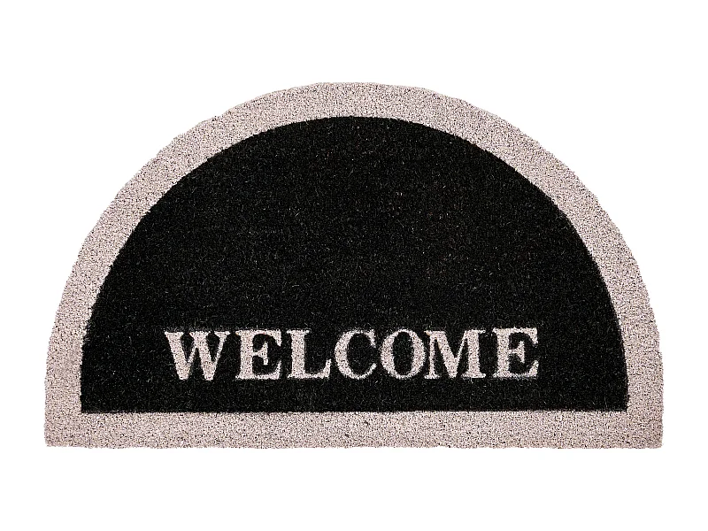 Paillasson BUHI Noir 45 x 75 cm Texte Fibre de coco